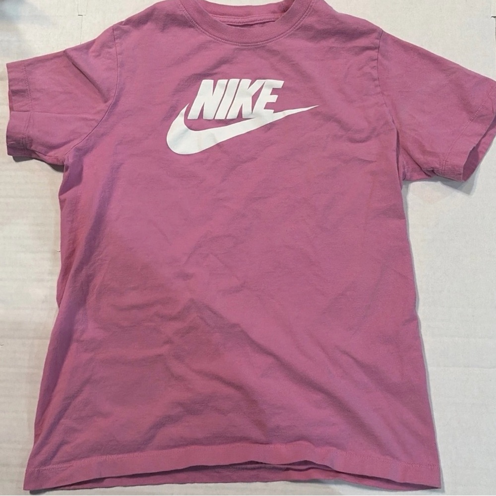 Nike Pink Short Sleeve Tee with White Swoosh Logo